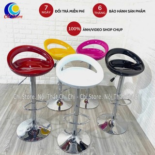 Ghế Chụp Hình Xoay Cao, Ghế Quầy Bar Nhựa Mẫu Khoét Lỗ Xoay 360 Độ Và Điều Chỉnh Độ Cao 60-80cm Chân Chống Han Rỉ