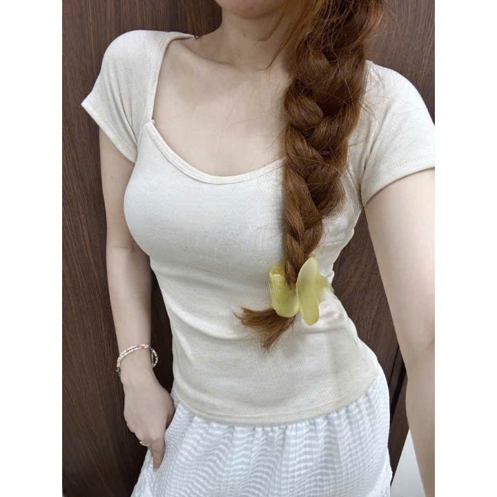 Áo Thun Nữ Cúp Cổ Vuông Ôm Gọn Chất Tăm Dầy Dặn Co Giãn Mềm Mịn Mát MA113 | BigBuy360 - bigbuy360.vn