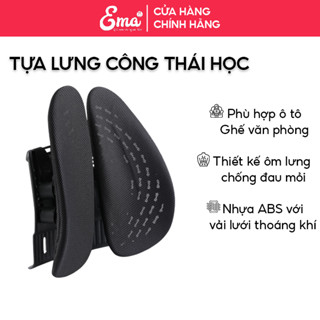 Tựa lưng công thái học Ema dành cho ghế văn phòng vỏ lưới thoáng khí thiết kế ôm lưng giảm đau mỏi