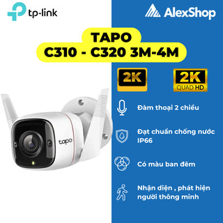 Camera Ngoài Trời TP-Link Tapo C320 C310 QHD / FullHD Quản Lí App Đàm Thoại 2 Chiều -Camera Ngoài Trời