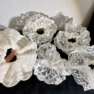 [Tím.Little]SCRUNCHIES BƯỚM REN, CỘT TÓC VẢI THỜI TRANG NỮ HOT TREND