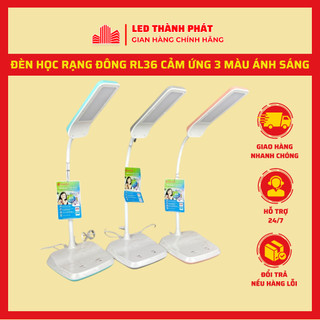 Đèn học để bàn Rạng Đông RL36 cảm ứng 4 màu ánh sáng 3 mức độ sáng bóng led 6W , Đèn đọc sách chống cận bảo vệ thị lực