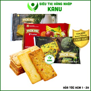 Bánh quy ăn kiêng healthy 9 loại rau củ trái cây phô mai Pick Me Thái Lan 180g, đồ ăn vặt cho người giảm cân