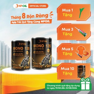 Dầu nhớt xe máy MONO 135 10W40 4T (Synthetic Oil) - 0.8L/1L