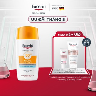 Kem chống nắng cho da nhạy cảm Eucerin Hydro Ultra Light SPF 50+ 50ml