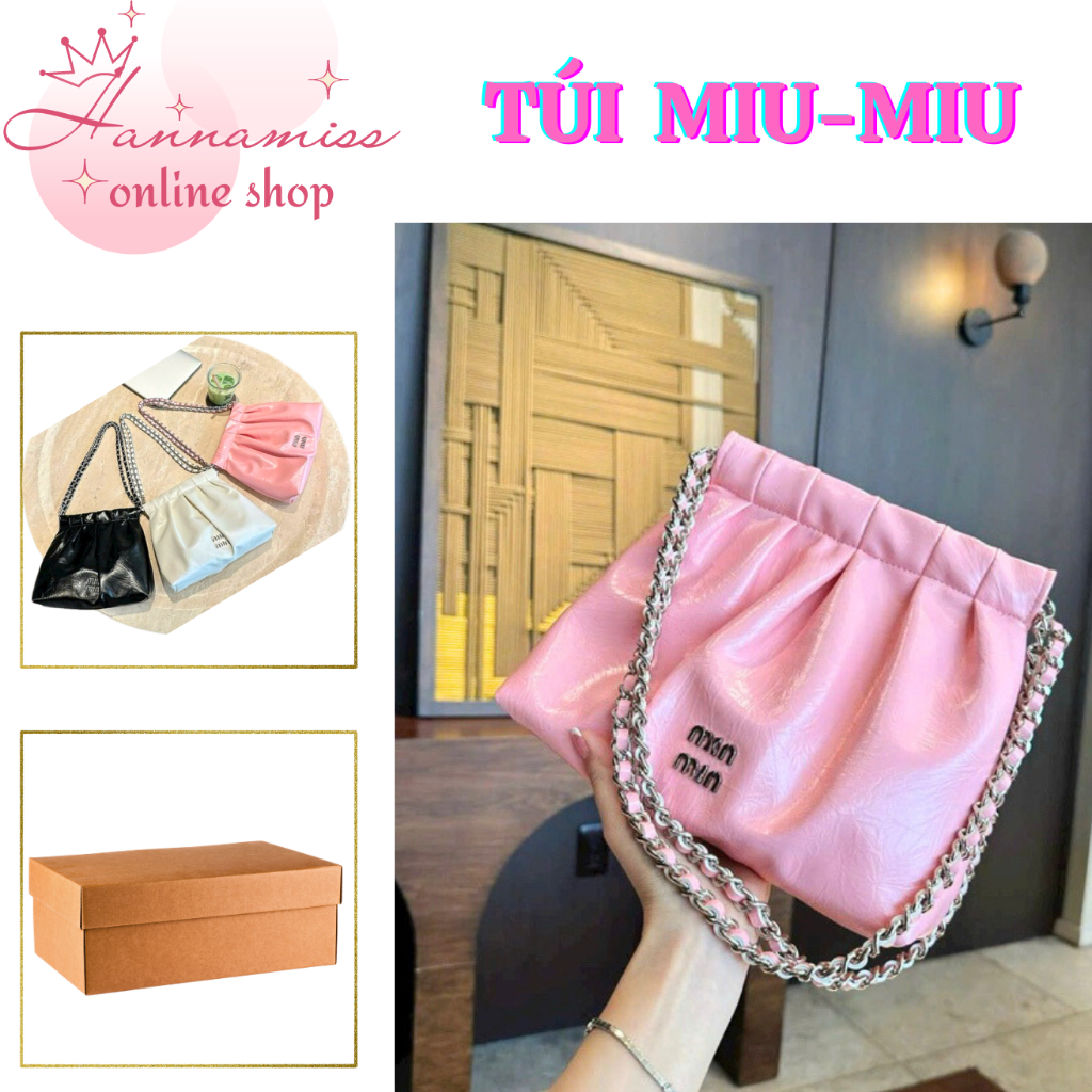 Tui xách nữ kẹp nách Miu -Miu hàng loại 1 .Hanna miss