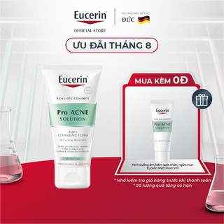 Sữa rửa mặt dạng bọt sạch sâu cho da nhờn Eucerin Pro Acne Cleansing Foam 50g