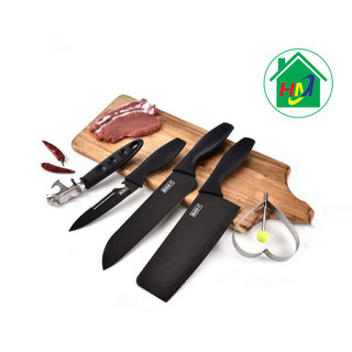 Bộ Dao Đen 5 Món Cao Cấp BUCK-I