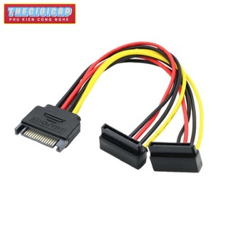 Cáp Chia Nguồn Sata 1 Ra 2 Bẻ Góc 90 Độ