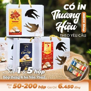 Hộp đựng 6 hũ yến chưng 70ml