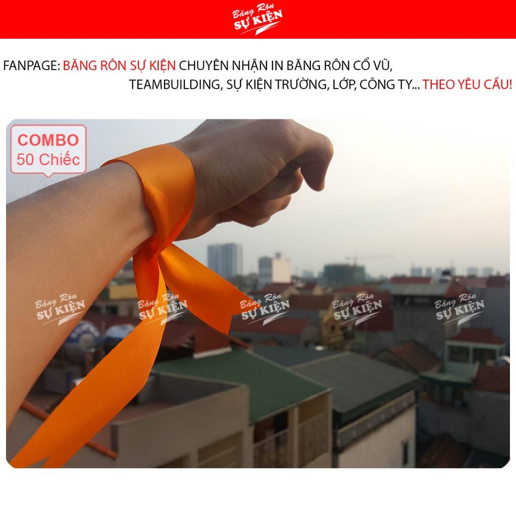 Băng rôn buộc tay trang trí ( số lượng 50 cái )