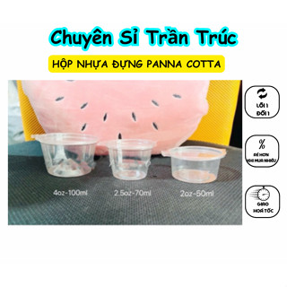 [HOẢ TỐC - NHỰA PET] Combo 50 Hủ nhựa, hộp nhựa đựng panna cotta , hũ đựng sốt nắp gài liền 2oz, 4oz dùng mang đi CHP