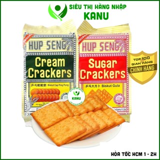 Bánh quy lúa mạch ăn kiêng không đường Hup Seng Cream Crackers Indonesia 125g phù hợp người tiểu đường giảm cân