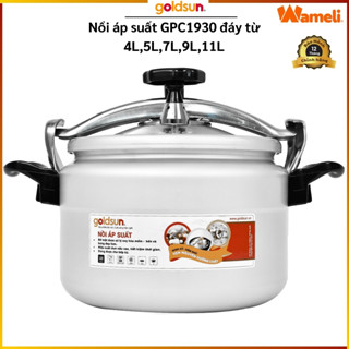 Nồi áp suất nhôm Goldsun GPC1930,GPC1900, nồi hầm đáy từ đa năng dung tích 4L,5L,7L,9L,11L
