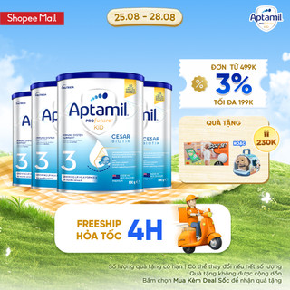 Combo 4 Sữa bột Aptamil Profutura Kid Cesarbiotik New Zealand số 3 - Synbiotic độc quyền