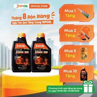 Dầu nhớt xe máy RODON 300 5W30/5W40 API SN + Mua 2 tặng phễu rót nhớt - NPOIL