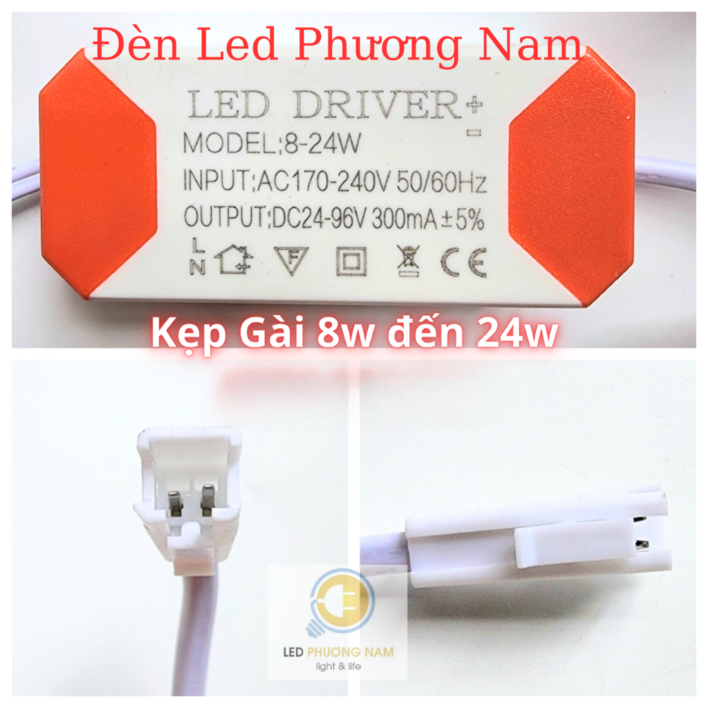 Tăng Phô Đèn Led 4w đến 24w (Jack Kẹp Gài)