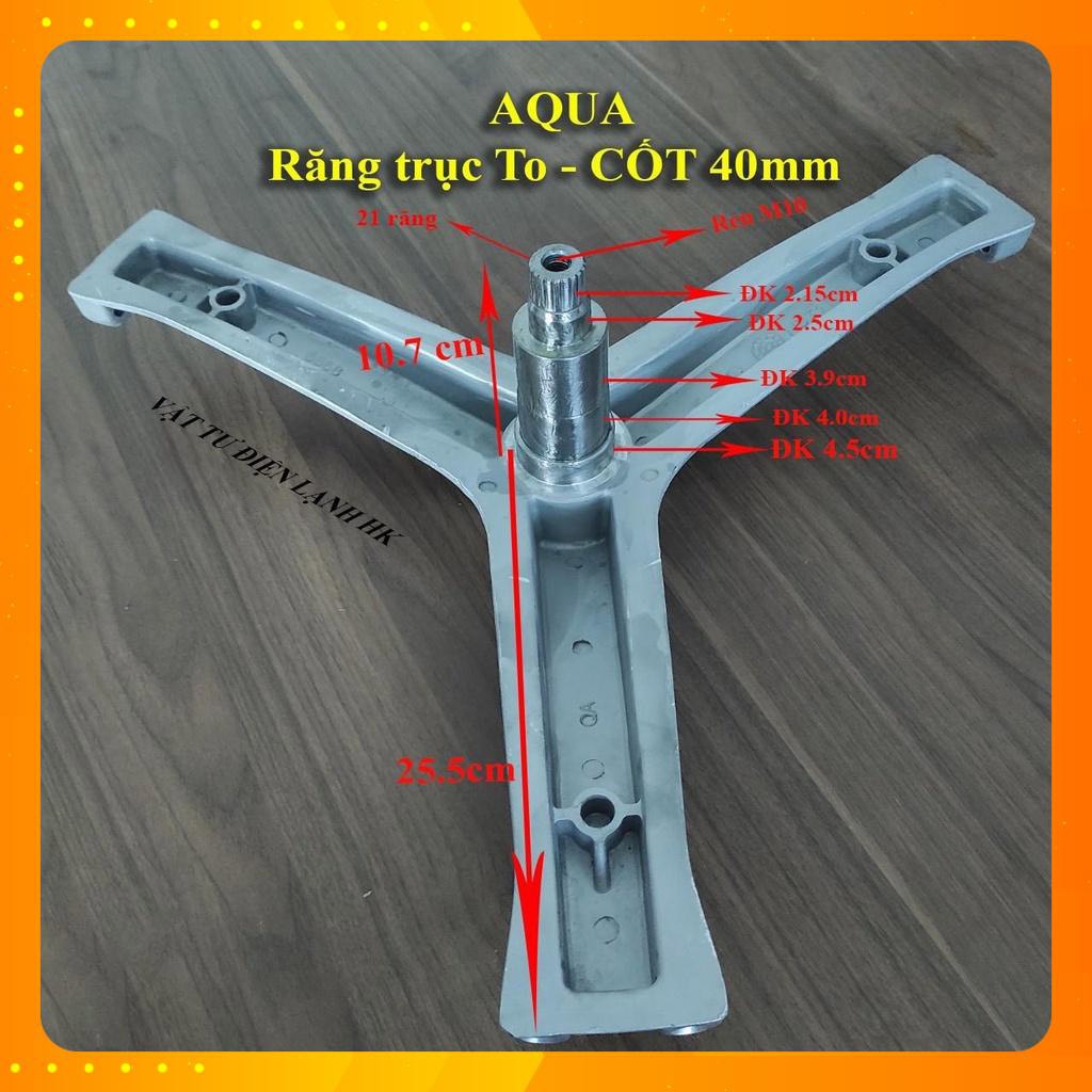 Trục càng 3 chạc máy giặt AQUA AQD Inverter cốt 40mm Chảng ba mg cửa trước