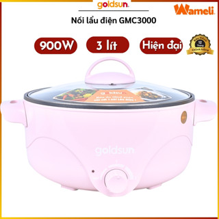 Nồi lẩu điện đa năng GOLDSUN GMC3000 dung tích 3L, công suất 900W, vung kính chịu lực, an toàn