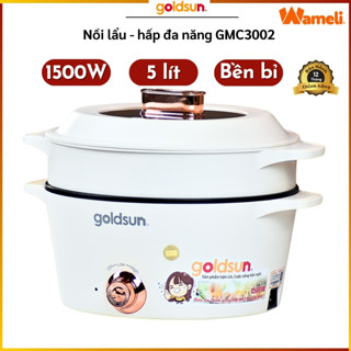 Nồi lẩu hấp đa năng Goldsun GMC3002, GMC3003 dung tích 5L. Công suất 1500W phù hợp cho nhiều người
