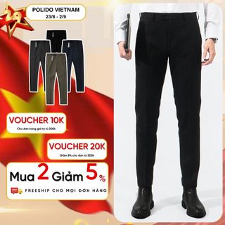 Quần âu nam,quần tây nam,quần dài nam Polido chất liệu cotton co giãn thoải mái dáng slimfit thời trang nam
