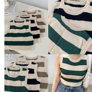 Áo mongtoghi sát nách kẻ ngang siêu hot Hàn Quốc - SCXA95