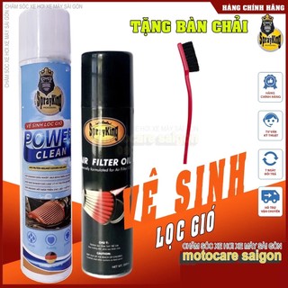 [combo tặng bàn chải] vệ sinh đa năng vệ sinh lọc gió thép spray king