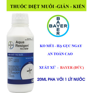 (Ko mùi-An toàn cao) Thuốc diệt muỗi  Aqua Resigen 10.4 EW  chai 1 lít . Bộ Y tế cho phép lưu hành