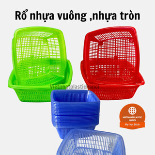 [Combo 10] Rổ nhựa vuông ,nhựa tròn Việt Nhật (MS:3295) (MS:3291), rổ đựng rau sống, rổ mini Việt Nhật