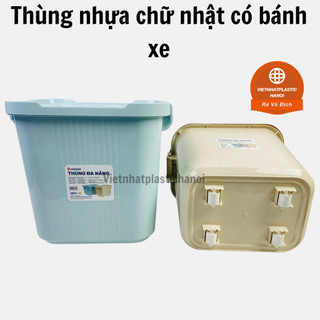 Thùng nhựa đựng đồ chơi có bánh xe Việt Nhật 5321