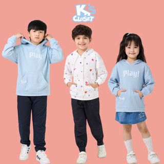 Áo Hoodie K'S CLOSET Có Mũ, Chất Liệu Da Cá Cho Bé Trai Và Bé Gái 10-55kg (2-14 tuổi) E038TWF/ KT202THF/ KT214THF