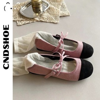 (FREESHIP - SHIP HỎA TỐC) Giày Bệt Flat Mary Jane Mũi Tròn Thắt Nơ Phong Cách Mùa Hè