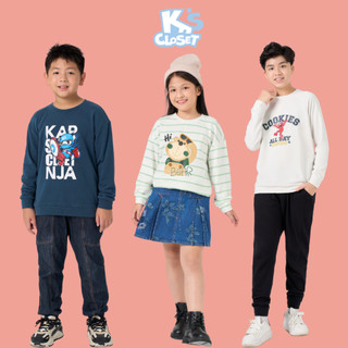 Áo Dài Tay Chất Liệu Cotton Da Cá K'S CLOSET Cho Bé Trai Và Bé Gái từ 10-55kg (2- 14Tuổi) E016TWF/ E014TWF/KT305THF