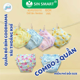 Combo 2 Quần bỏ bỉm Thoáng Khí GOODMAMA cao cấp dành cho bé từ 4 đến 22KG