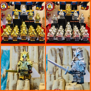 Đồ chơi xếp hình - Lính trung cổ - Koruit XP 1001 + 1019 - Lính vàng + ( bạc ) - Lord of The Rings - Hàng cao cấp !
