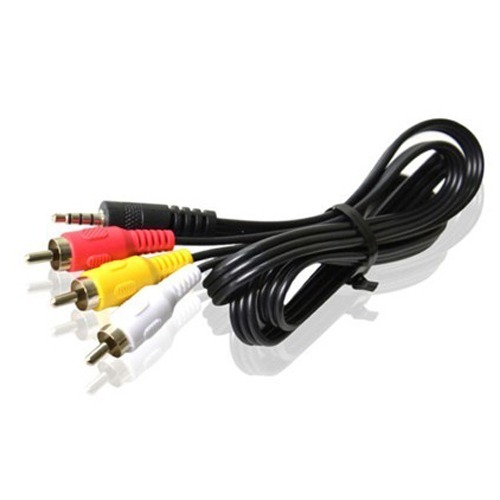 Dây loa 1 ra 3 , cáp chuyển 3.5mm sang 3 đầu hoa sen dài 1m , dây av 1 đầu 3.5mm ra 3 AV dailyphukien