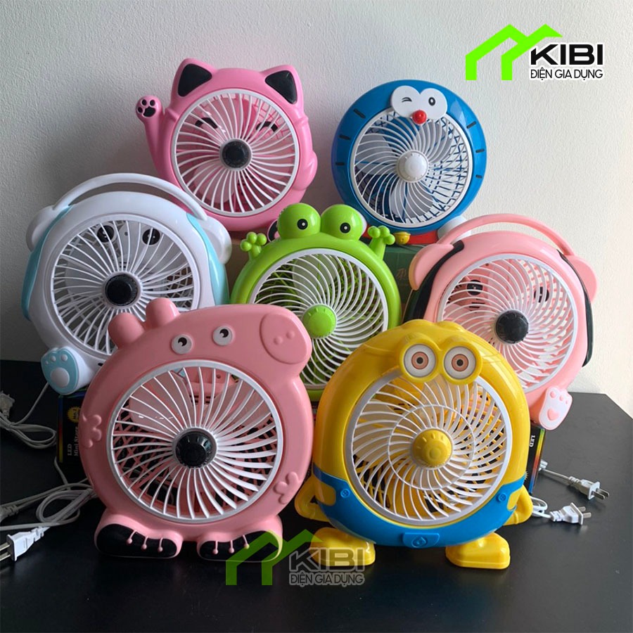 Quạt mini văn phòng, quạt để giường ngủ thiết kế hình con vật