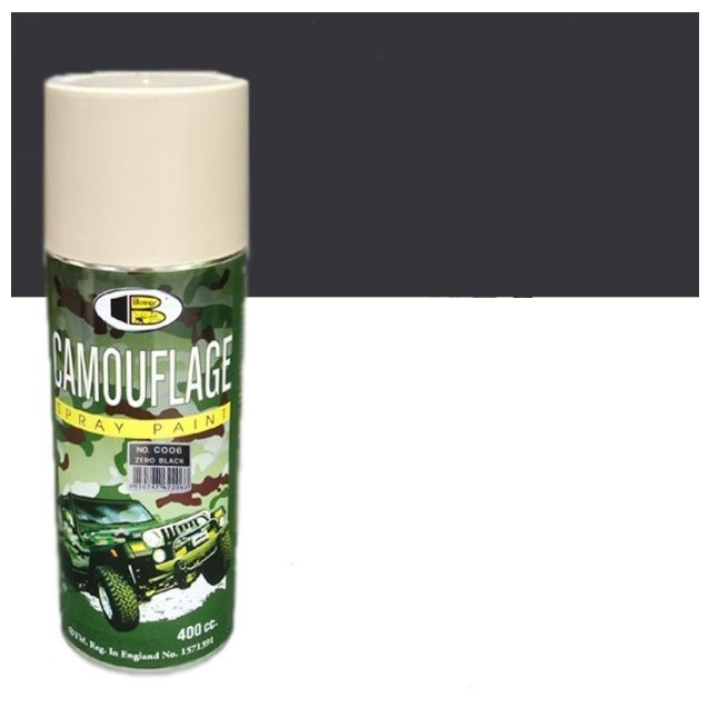 Sơn xịt Bosny Camouflage Zero Black C006