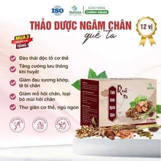 Thảo dược ngâm chân TRATOSA giúp giảm đau nhức, thải độc cơ thể, ngủ ngon tại nhà dùng hộp 25 gói