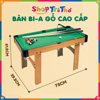 Bàn bi a cỡ lớn 73cm chất liệu gỗ cao cấp - Đồ chơi  thể thao bàn bida giải trí trong nhà cho bé