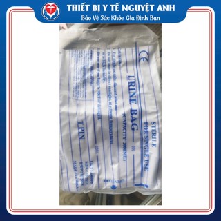 Túi đựng nước tiểu van ngang - Bịch 10 chiếc, túi tiểu khóa T TBYT Nguyệt Anh
