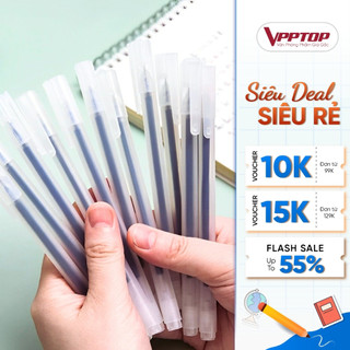 Combo 20 bút bi ngòi 0.5mm mực đều nét không lem, Bút bi đen xanh đỏ văn phòng mực khô nhanh BG02