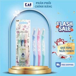Dao cạo lông mày lưỡi thép có màng bảo vệ kai kazor can eyebrow cbm-3p