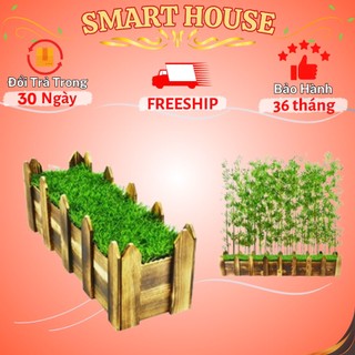 Chậu trồng cây, chậu cây tre, chậu trang trí nhà cửa, decor quán cafe, chất liệu gỗ cao cấp siêu bền chắc chắn