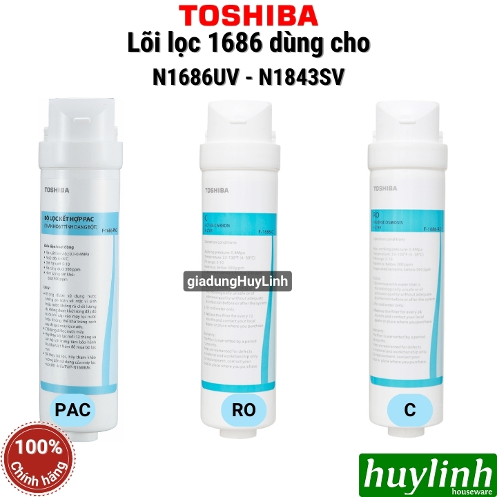 Lõi lọc nước Toshiba 1686 (1686-PAC - 1686-RO - 1686-C) dùng cho N1686UV - N1843SV - W1905SV