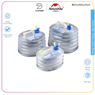 Bình nước dã ngoại xếp gọn naturehike nh14s002-t 5l-10l