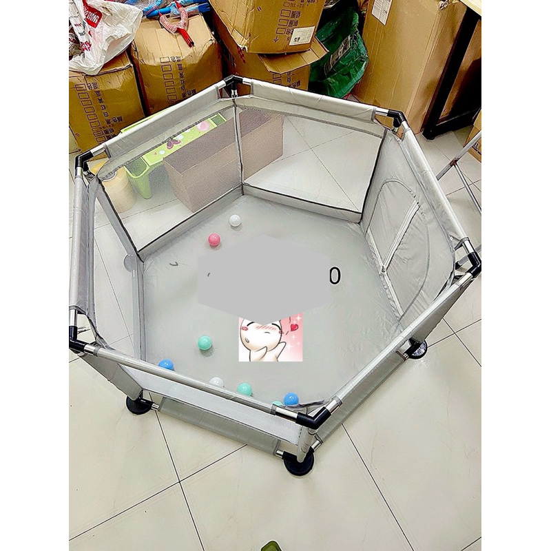 Quây bóng, nhà bóng cho bé quây lục giác (tặng kèm 5 bóng)