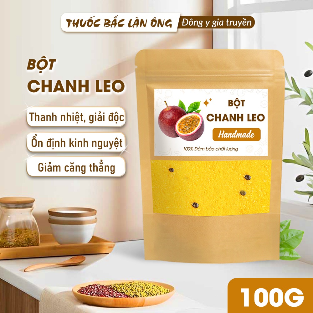 Bột chanh leo 100g (Bột chanh dây sấy lạnh nguyên chất) - Lãn Ông