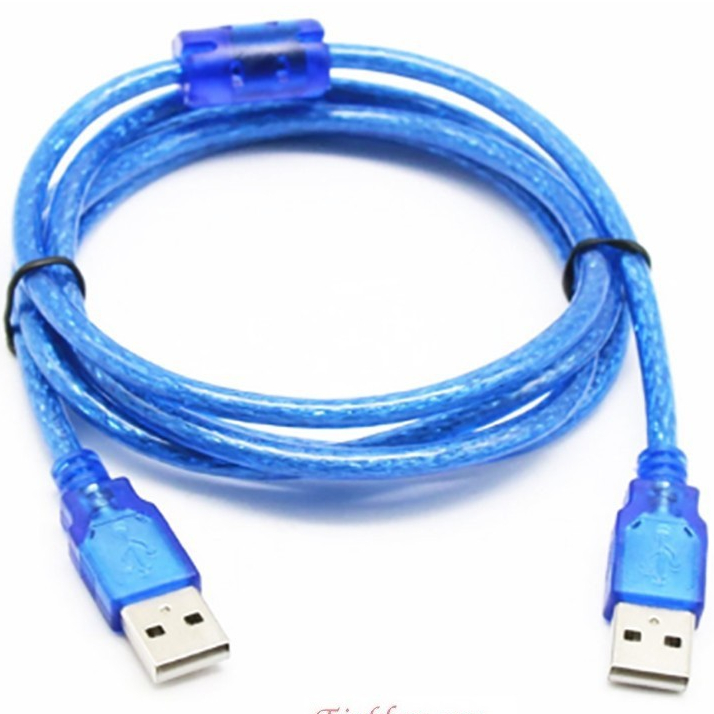 Cáp usb 2 đầu đực dài 1,5m màu xanh