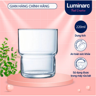 Bộ 6 cốc thủy tinh thấp arcoroc log t 220ml v4293 | hàng chính hãng